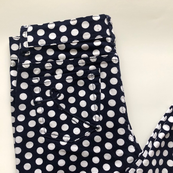 Blue Polka dot Jeans size Small - Picture 2 of 10